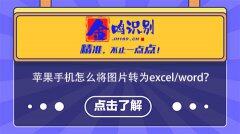 苹果手机怎么将图片转为excel/word？