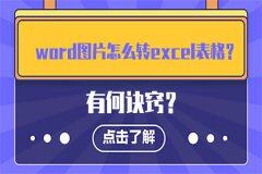 word图片怎么转excel表格？有何诀窍？