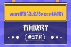 word图片怎么转excel表格？有何诀窍？