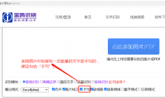 表格识别中何时应勾选“手写”选项？